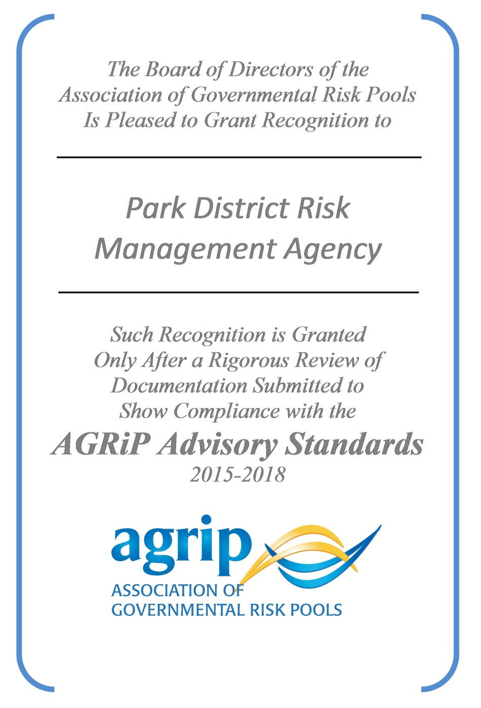 AGRiP Award for Excellence